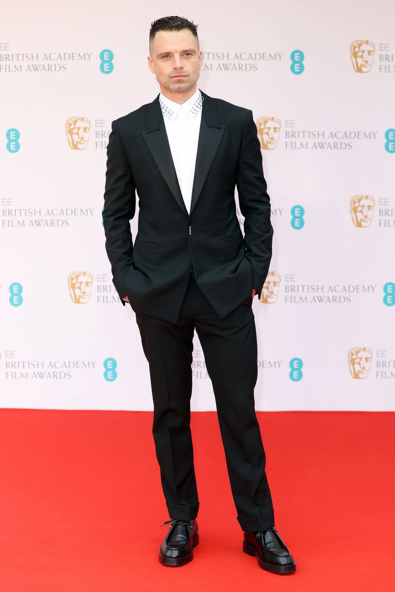 Sebastian Stan attends the BAFTAs at Royal Albert Hall on March 13, 2022 in London, England. (Photo by Mike Marsland/WireImage)