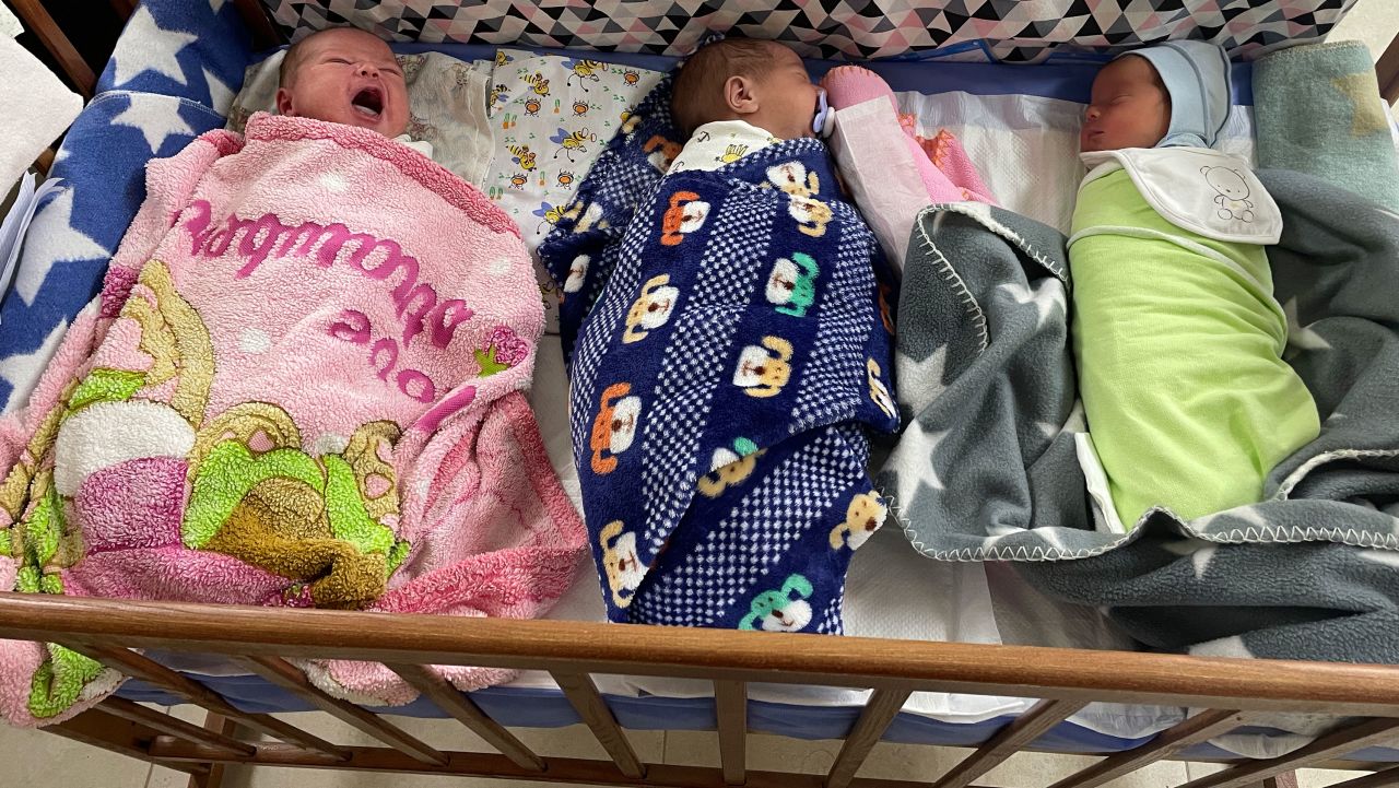 Surrogate babies at the BioTexCom Center for Human Production in the Ukrainian capital, Kyiv.