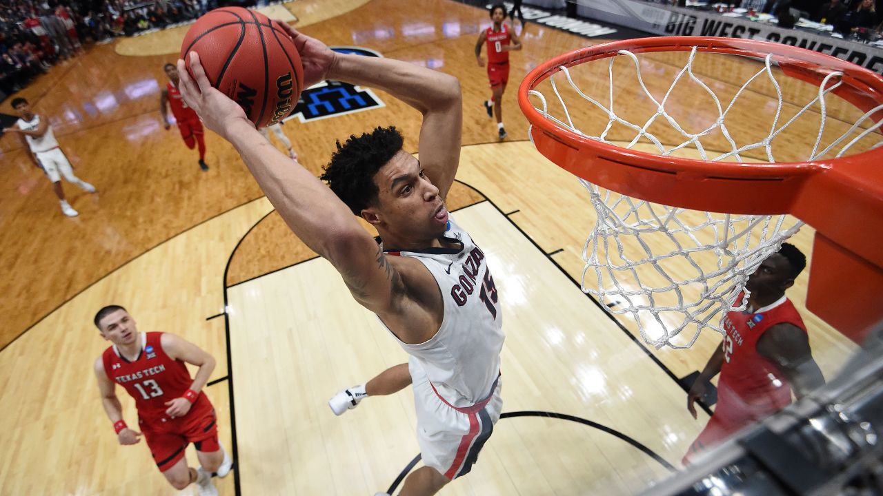 Don't know much about March Madness? Don't worry -- most people wouldn't know this is Gonzaga's Brandon Clarke against Texas Tech in the 2019 NCAA tourney.