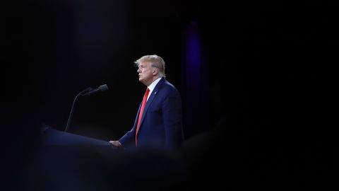 Former President Donald Trump speaks during the Conservative Political Action Conference on February 26, 2022, in Orlando, Florida. 