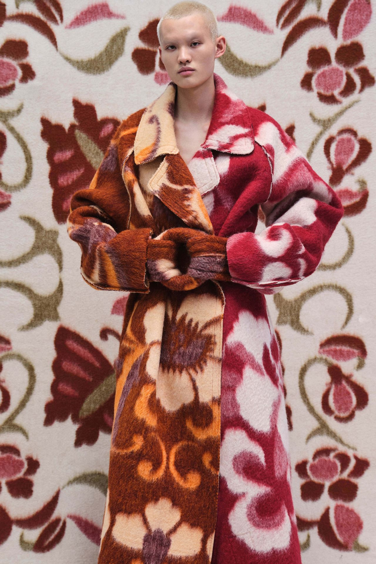 An overcoat from the label's new collection, "Modern Nomads."