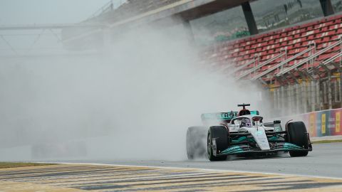Lewis Hamilton during day three of F1 testing.