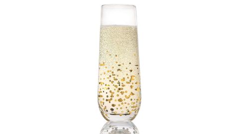 Trinkware Goldosa Stemless Champagne Flute with Gold Luster