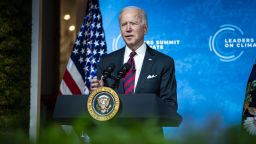 U.S. President Joe Biden delivers remarks during a virtual Leaders Summit on Climate with 40 world leaders at the East Room of the White House April 22, 2021 in Washington, DC. President Biden pledged to cut greenhouse gas emissions by half by 2030. 