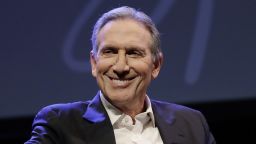 Howard Schultz speaks at an event to promote his book, "From the Ground Up," in Seattle on Jan. 31, 2019. 