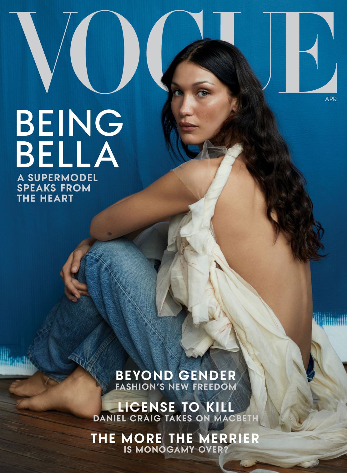 Bella Hadid on the cover of American Vogue.
