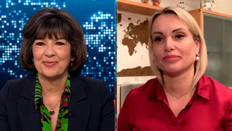 Marina Ovsyannikova spoke to CNN's Christiane Amanpour on Wednesday.