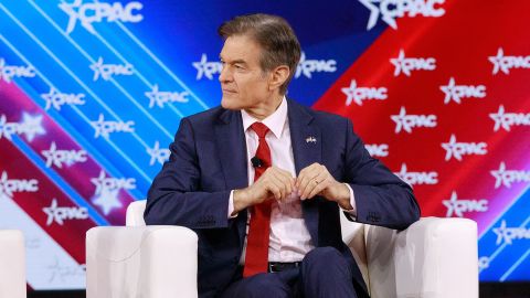 Dr. Mehmet Oz, a Republican Senate candidate from Pennsylvania, listens during the Conservative Political Action Conference in Orlando, Florida, on February 27, 2022.