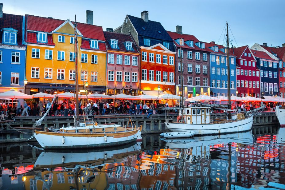 <strong>2. Denmark. </strong>At No. 2, Denmark also performs well on the measures the report uses to explain its rankings. Sailboats are docked at the promenade in the Nyhavn district of Copenhagen.