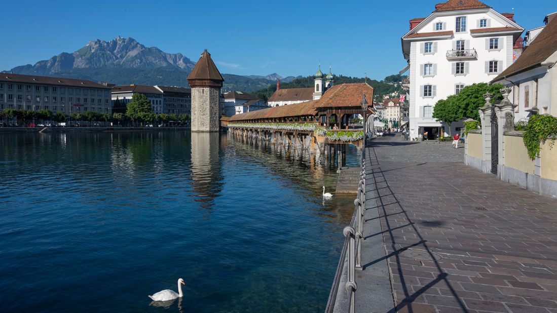 <strong>4. Switzerland.</strong> No. 4 Switzerland dropped one ranking from No. 3 in last year's report. This is the waterfront of the river Reuss in Luzern.