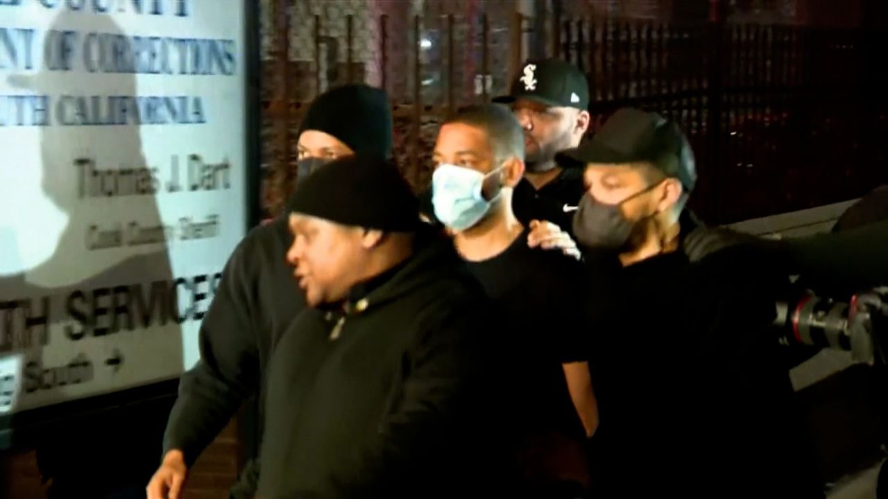 Actor Jussie Smollett walked out of jail Wednesday night.