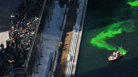 The Chicago River has been dyed green for St.  Patrick's Day since 1962. 