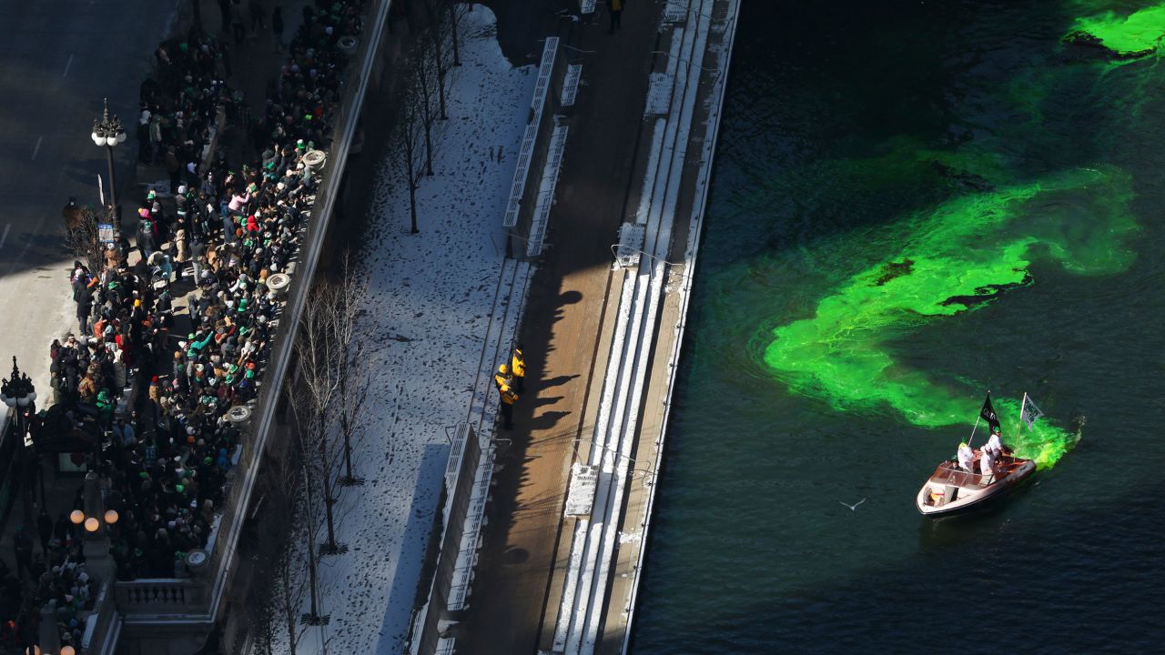 The Chicago River has been dyed green for St. Patrick's Day since 1962. 