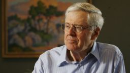 In this February 26, 2007 file photograph, Charles Koch, head of Koch Industries, talks passionately about his new book on Market Based Management. (Bo Rader/Wichita Eagle/Tribune News Service via Getty Images)