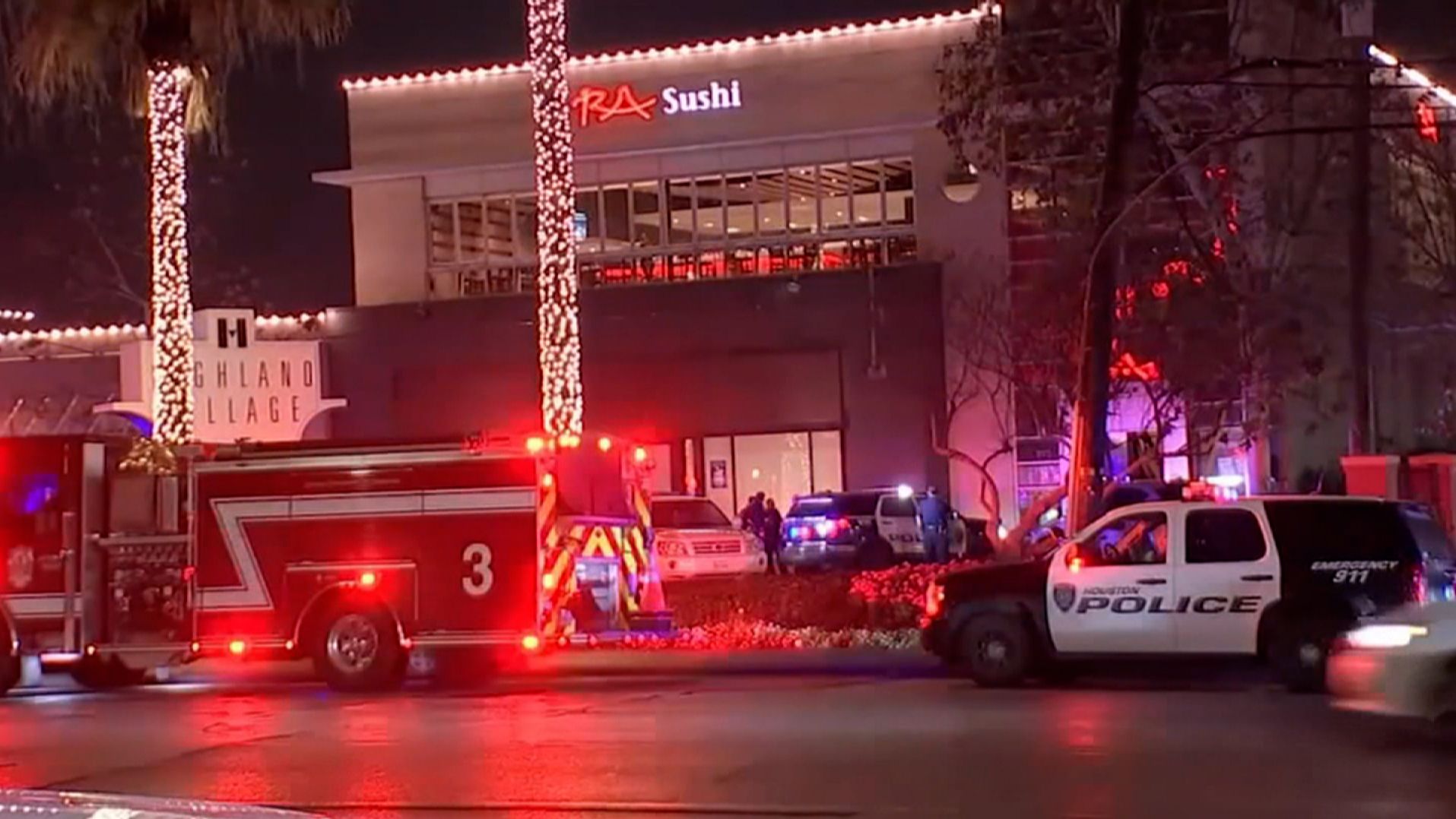 Houston police say a gunman was disarmed and subdued Monday night at a sushi restaurant.