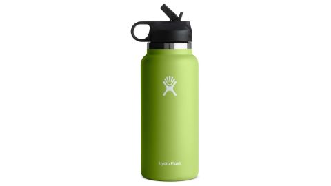 Wide mouth vacuum water bottle hydroelectric bottle with flexible straw lid