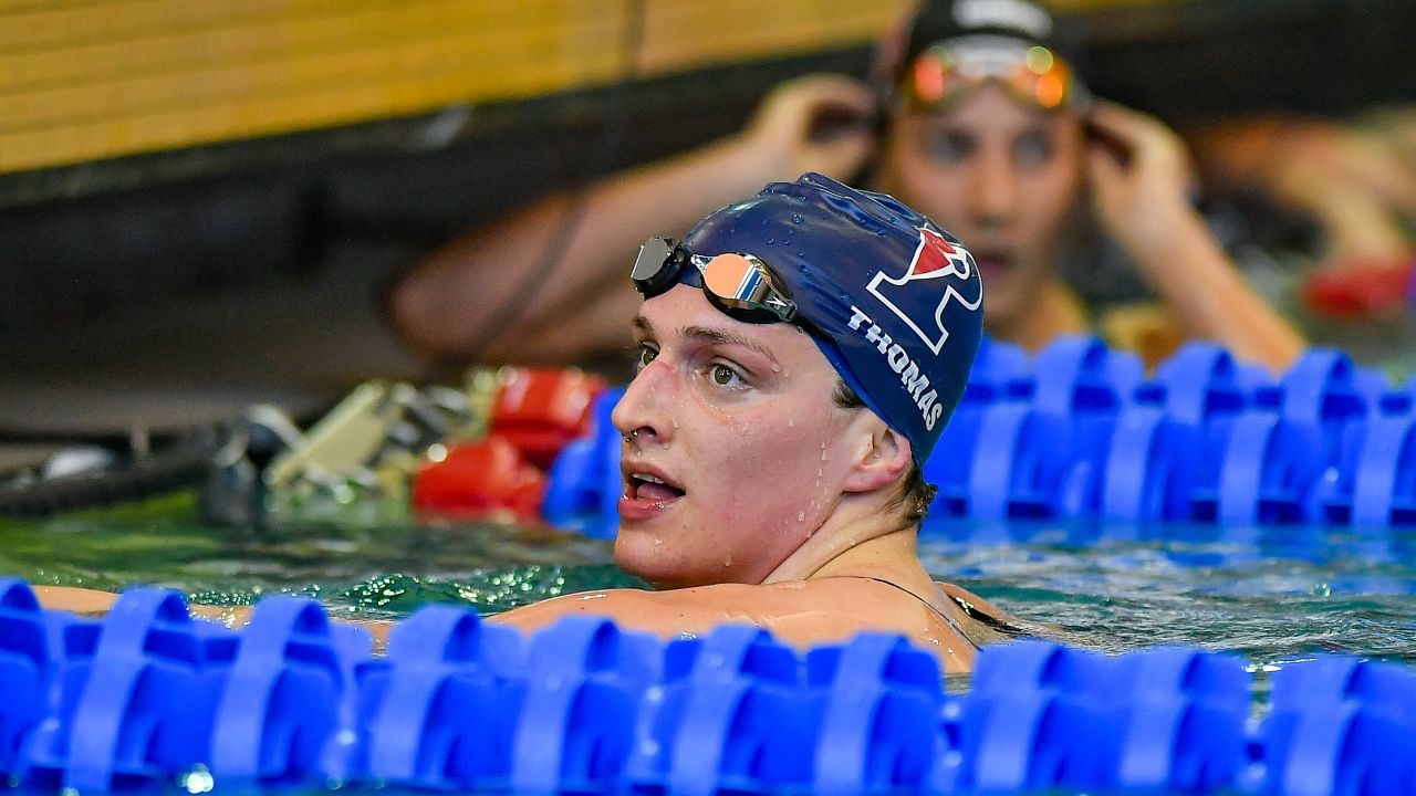 University of Pennsylvania swimmer Lia Thomas won the women's 500-yard freestyle on Thursday.
