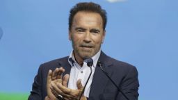 FILE - Arnold Schwarzenegger, founder of the "Austrian World Summit", talks about his dreams and actions to fight the climate crisis in Vienna, Austria, on July 1, 2021. The film icon told Russians in a video posted on social media they're being lied to about the war in Ukraine and accused President Vladimir Putin of sacrificing Russian soldiers' lives for his own ambitions. Schwarzenegger (AP Photo/Lisa Leutner, File)