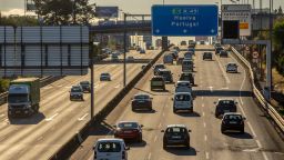 SEVILLE, SPAIN - APRIL 30: Traffic flow on the highway Sevilla Huelva, the first weekend with mobility between provinces, where many Sevillians have taken advantage of these circumstances to go to the beaches of the province of Huelva, April 30, 2021 in Seville. Andalusia. (Photo By Eduardo Briones/Europa Press via Getty Images)