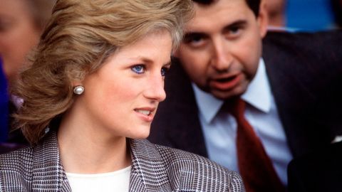 Princess Diana with her private secretary, Patrick Jephson, in 1989