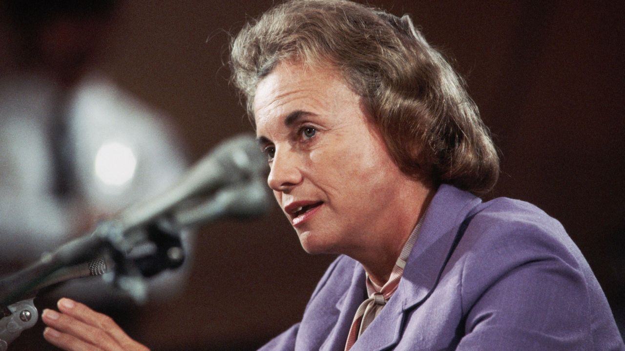 Sandra Day O'Connor, nominated to be an associate justice of the Supreme Court and the first woman to serve on the court, testifies before the Senate Judiciary Committee.