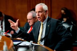 Sen. Ron Johnson speaks on Capitol Hill on February 8, 2022.