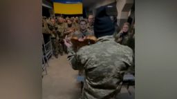 Ukrainian soldier plays violin