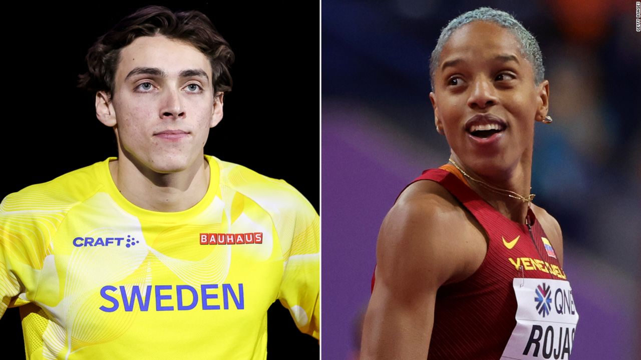 Mondo Duplantis and Yulimar Rojas set new world records in the men's pole vault and women's triple jump respectively at the World Indoor Championships.