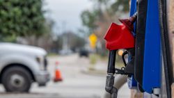 An ExxonMobil gas pump is seen on February 01, 2022 in Houston, Texas.