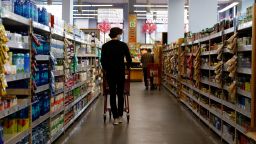 Consumers shop at a grocery store in Washington, D.C., the United States, March 10, 2022.