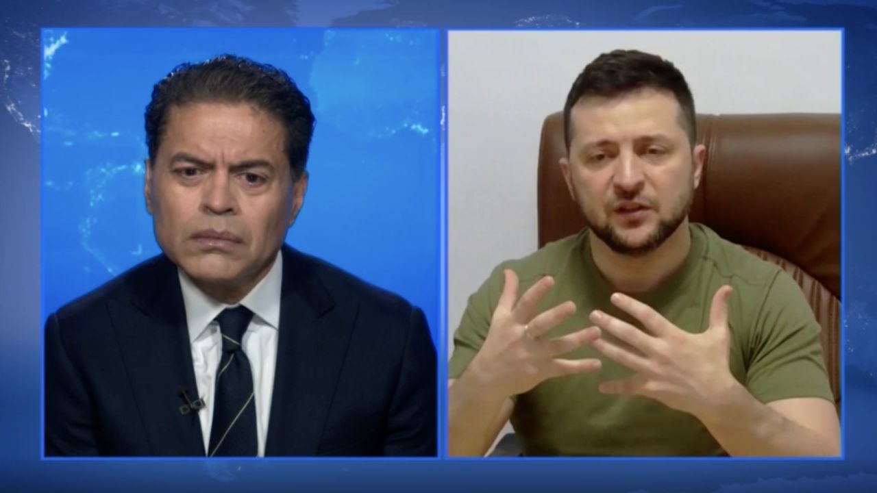 Ukrainian President Volodymyr Zelensky spoke to CNN's Fareed Zakaria on Sunday.