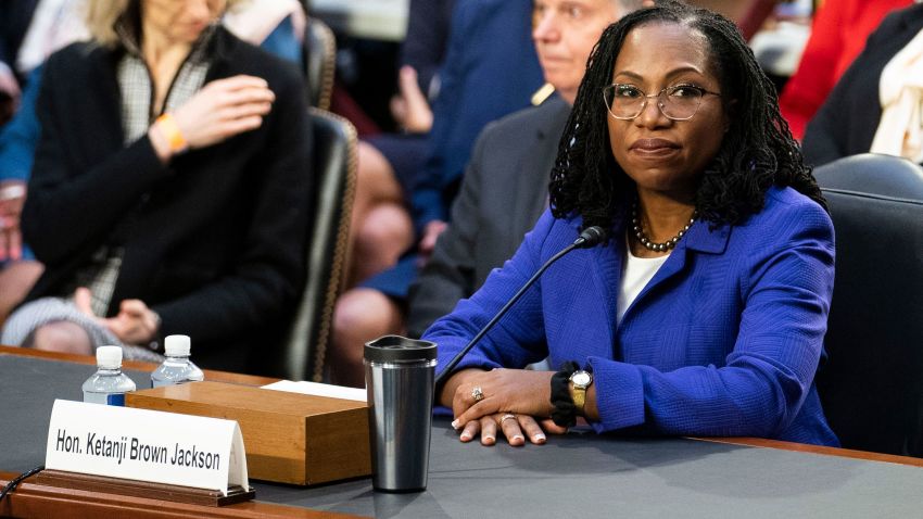 Judge Ketanji Brown Jackson arrives to the first day of the Senate Judiciary Committee confirmation hearing to the United States Supreme Court on Capitol Hill in Washington, D.C. on March 21, 2022. Photo by Sarah Silbiger/CNN