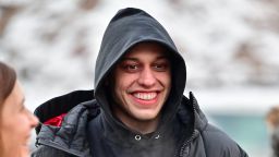 Pete Davidson is seen on the set of "The Home" on January 31, 2022 in Woodland Park, New Jersey. 