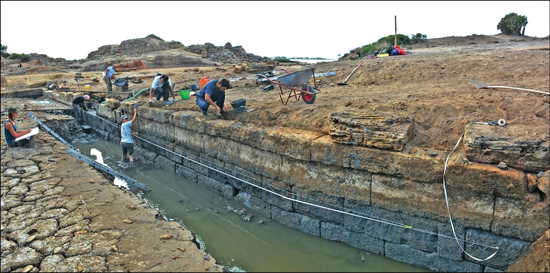 Researchers drained and excavated the basin at the site of the ancient Phoenician island city of Motya over the last decade.