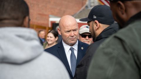 Sean O'Brien, the new President of the International Brotherhood of Teamsters, speaks at a union meeting on this November 2021 file.