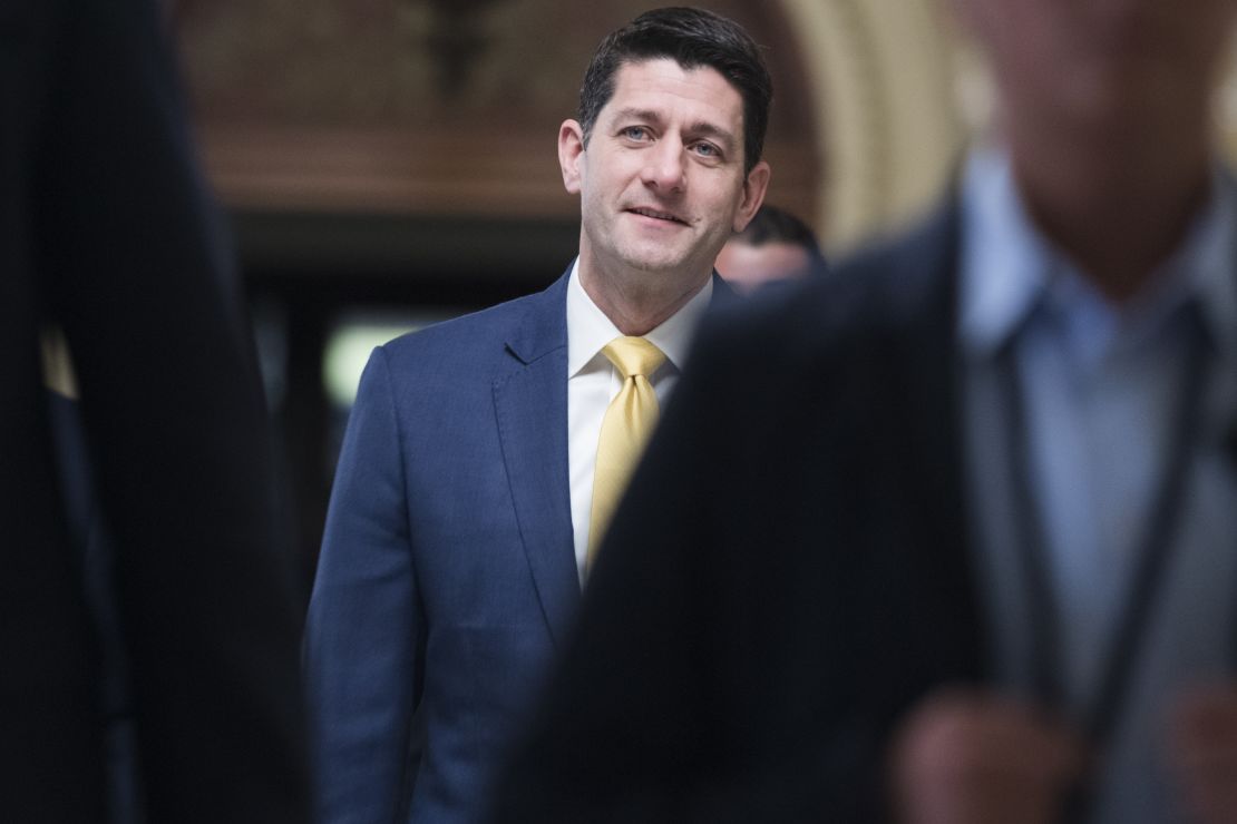 Speaker Paul Ryan, R-Wis., leaves the House floor in the Capitol on December 20, 2018.