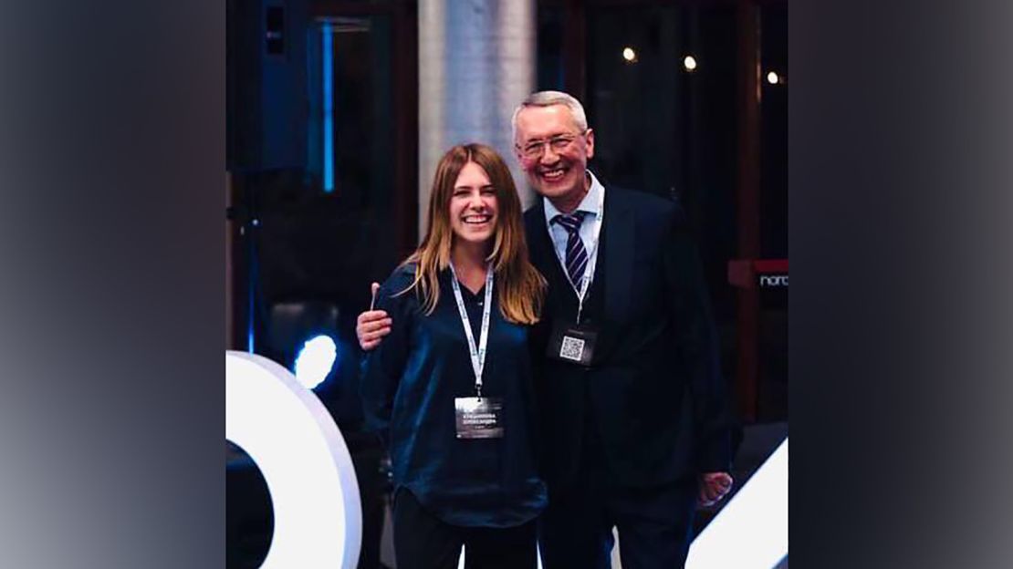 Sasha with her father Andriy. In the wake of her death, he urged other parents to appreciate the time they have with their children. 