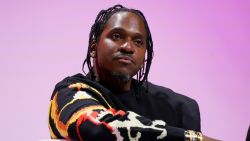 NORFOLK, VIRGINIA - OCTOBER 28: Musician/Entrepreneur Pusha T speaks onstage during Panel 2: 