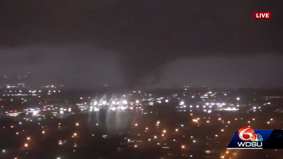 The National Weather Service described the tornado that hit the New Orleans area as "large and extremely dangerous."