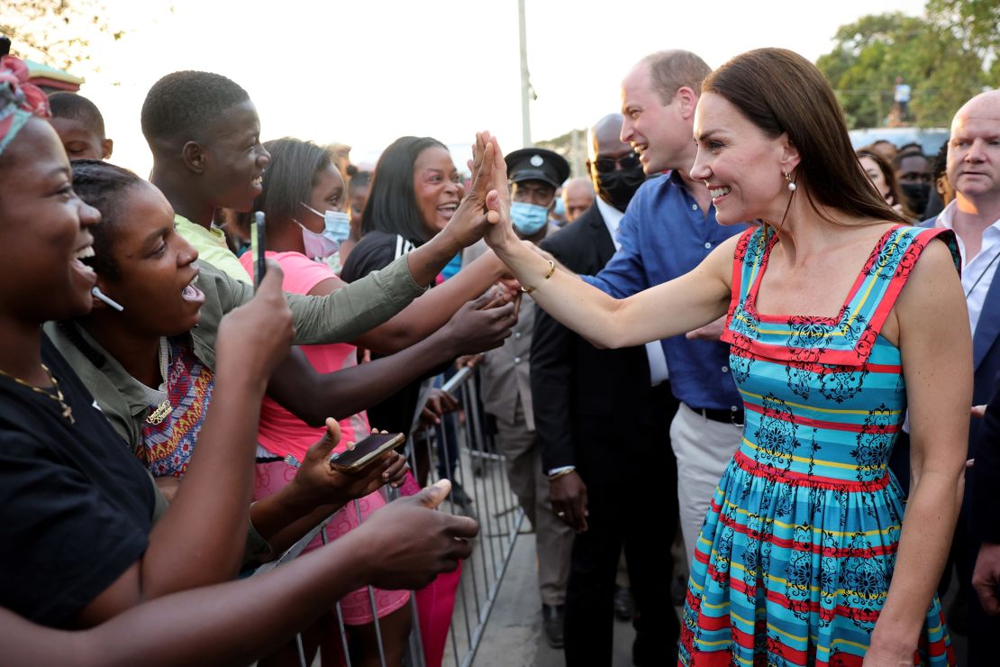 William and Kate during a visit to Trench Town, the birthplace of reggae music, on day four of their tour. 
