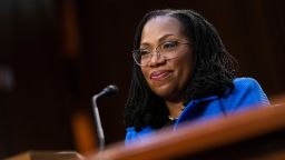 Judge Ketanji Brown Jackson testifies before the Senate Judiciary Committee on the third day of her confirmation hearing to join the United States Supreme Court on Capitol Hill in Washington, D.C. on March 23, 2022.