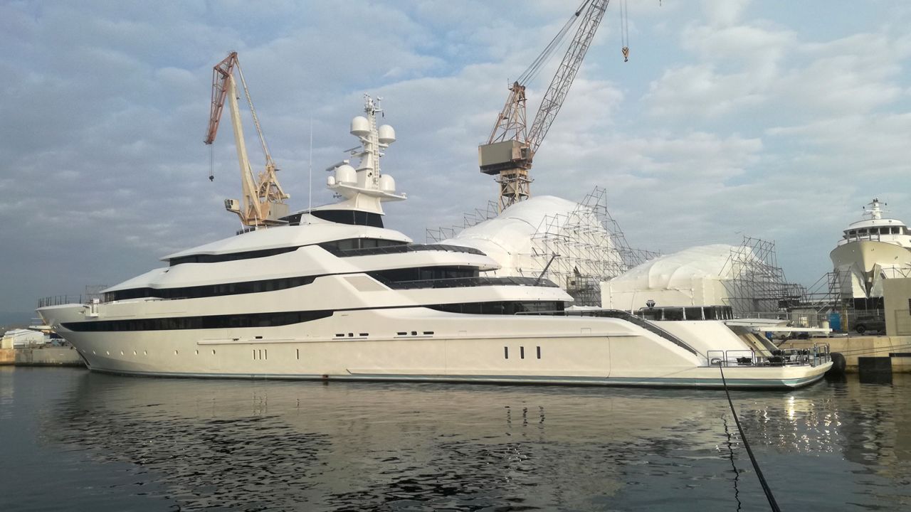 Amore Vero, a yacht linked to Russian businessman Igor Sechin, was detained in La Ciotat in the South of France.