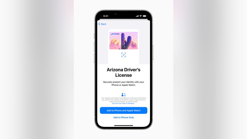 Arizona is the first state to accept digital driver’s licenses on iPhones