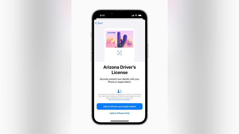 Arizona é o primeiro estado a aceitar carteiras de motorista digitais na carteira da Apple