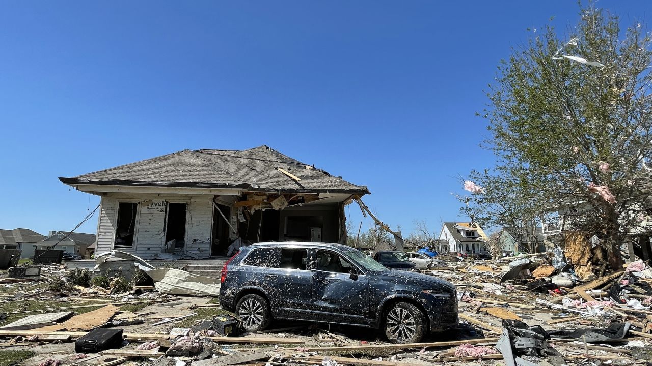 Devastation left behind after a powerful EF-3 tornado swept through St. Bernard Parish in Louisiana last week.