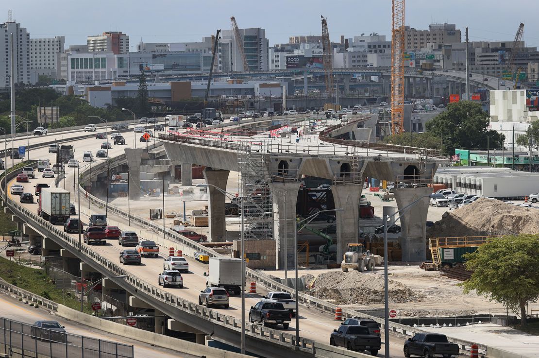 Be sure to avoid known road construction areas, such as this one in Miami. These spots are sure-fire ways of burning lots of fuel.