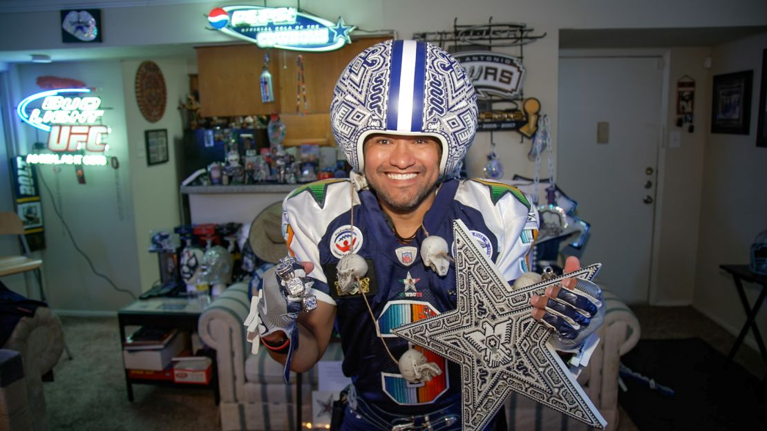 Dallas Cowboys super fan Jaime Castro, AKA Ballz Mahoney, hasn't missed a home game in 24 years.