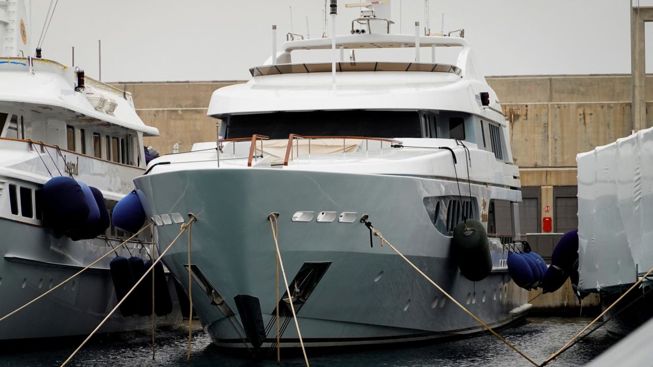 The yacht called "Lady Anastasia" reportedly owned by Russian oligarch Alexander Mikheyev is seen at Port Adriano in the Spanish island of Mallorca, Spain March 15, 2022. REUTERS/Juan Medina