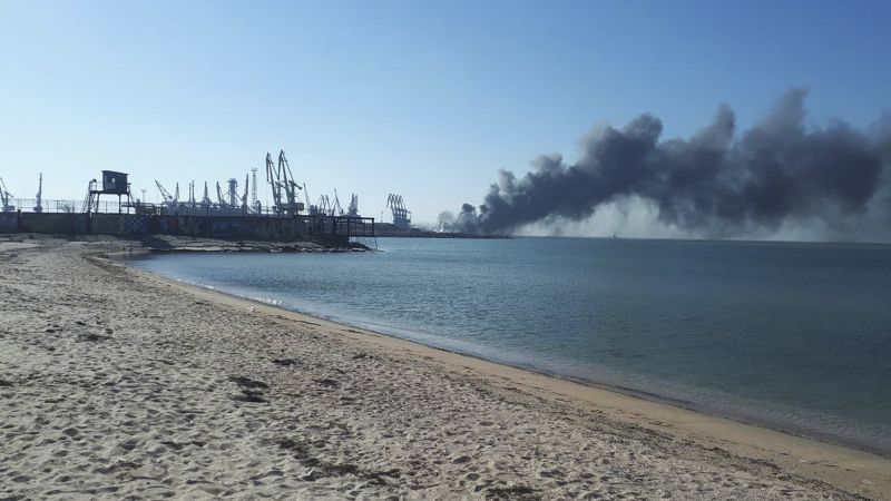 Ukrainians claim to have destroyed large Russian warship in Berdyansk – CNN