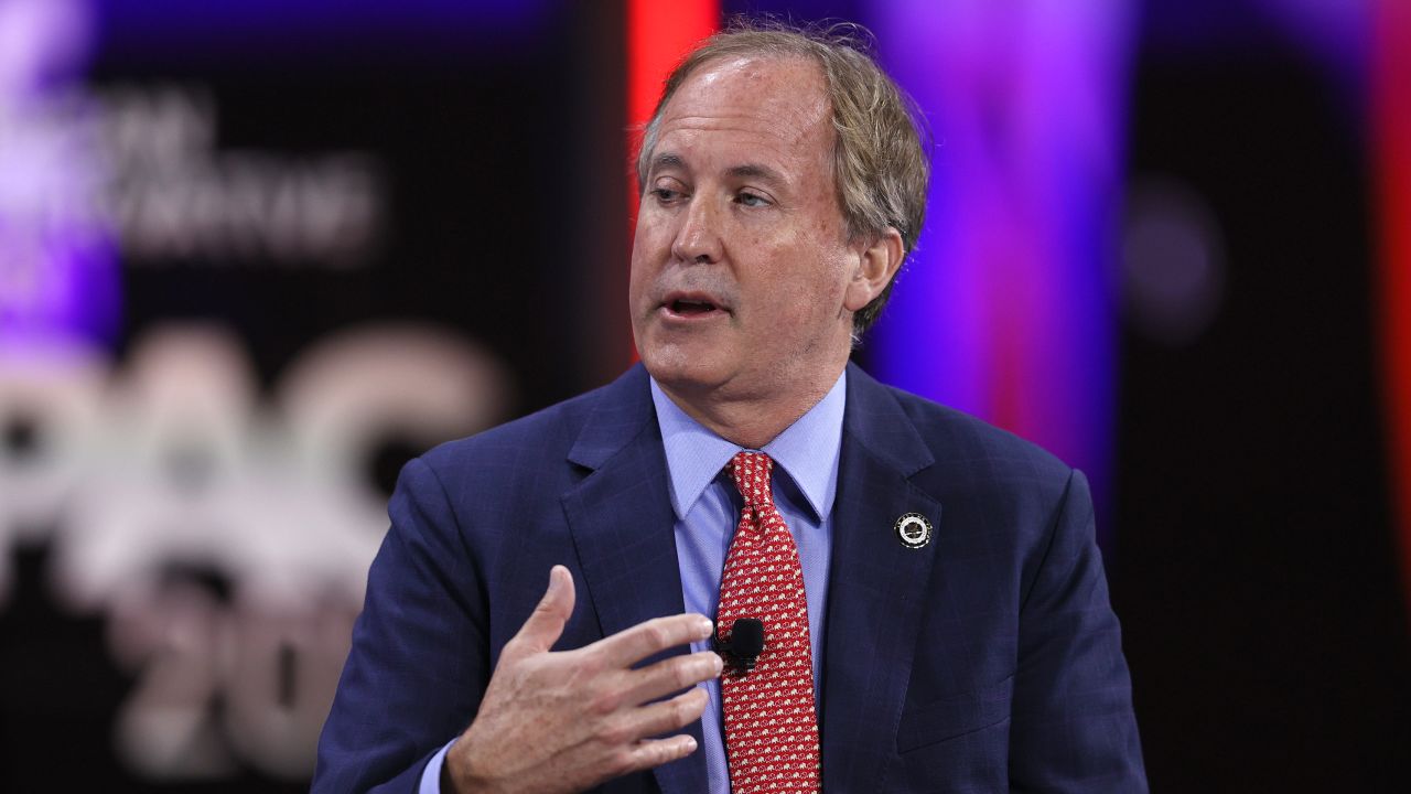 Texas Attorney General Ken Paxton speaks at the Conservative Political Action Conference in Orlando, Florida, on February 27, 2021.